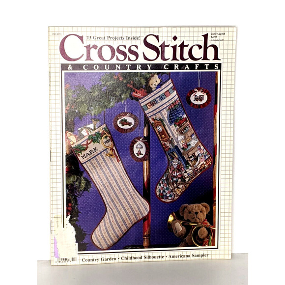 Vintage Cross Stitch Patterns Magazine Lot 3 Christmas Towels Horse - Picture 4 of 6